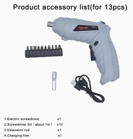 Miniatura 4 de Destornillador Inalambrico gris claro